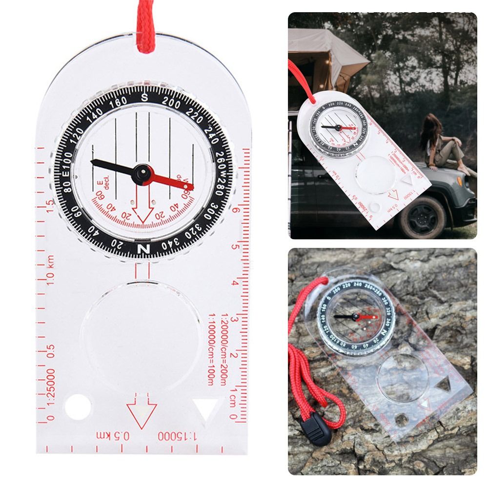 Compass Lensatic - Plaque de base d'orientation, boussole, randonnée,
