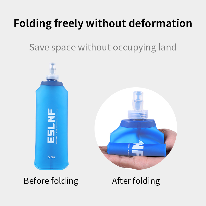 Water Bag Collapsible - Bouteille d'eau pliable de 500ml, flacon