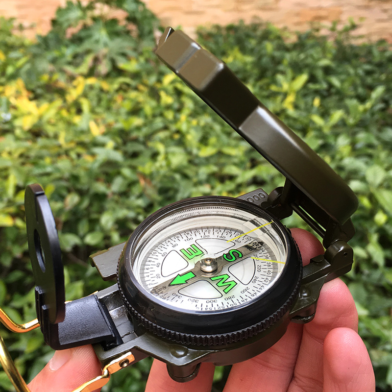 Compass Lensatic - Boussole de camping pliable en alliage
