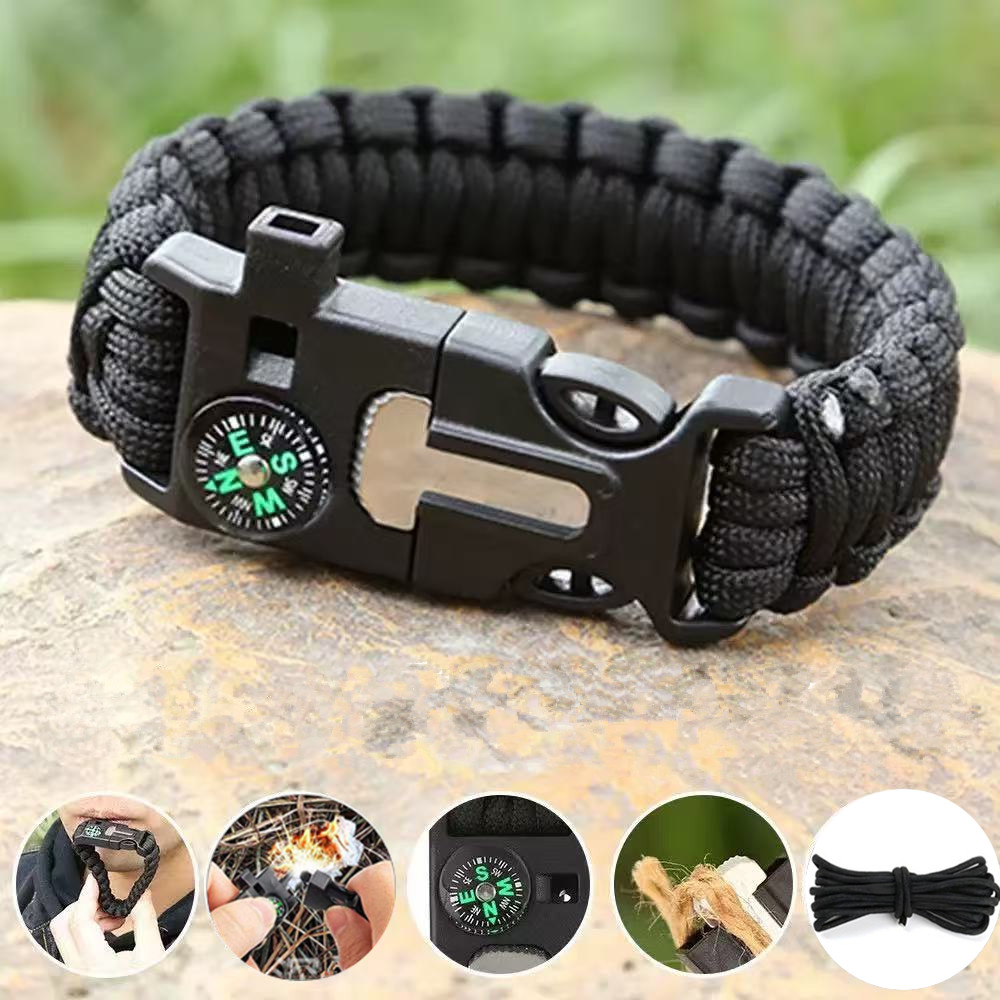 Fire Starting Kit - Bracelet boussole cinq en un avec