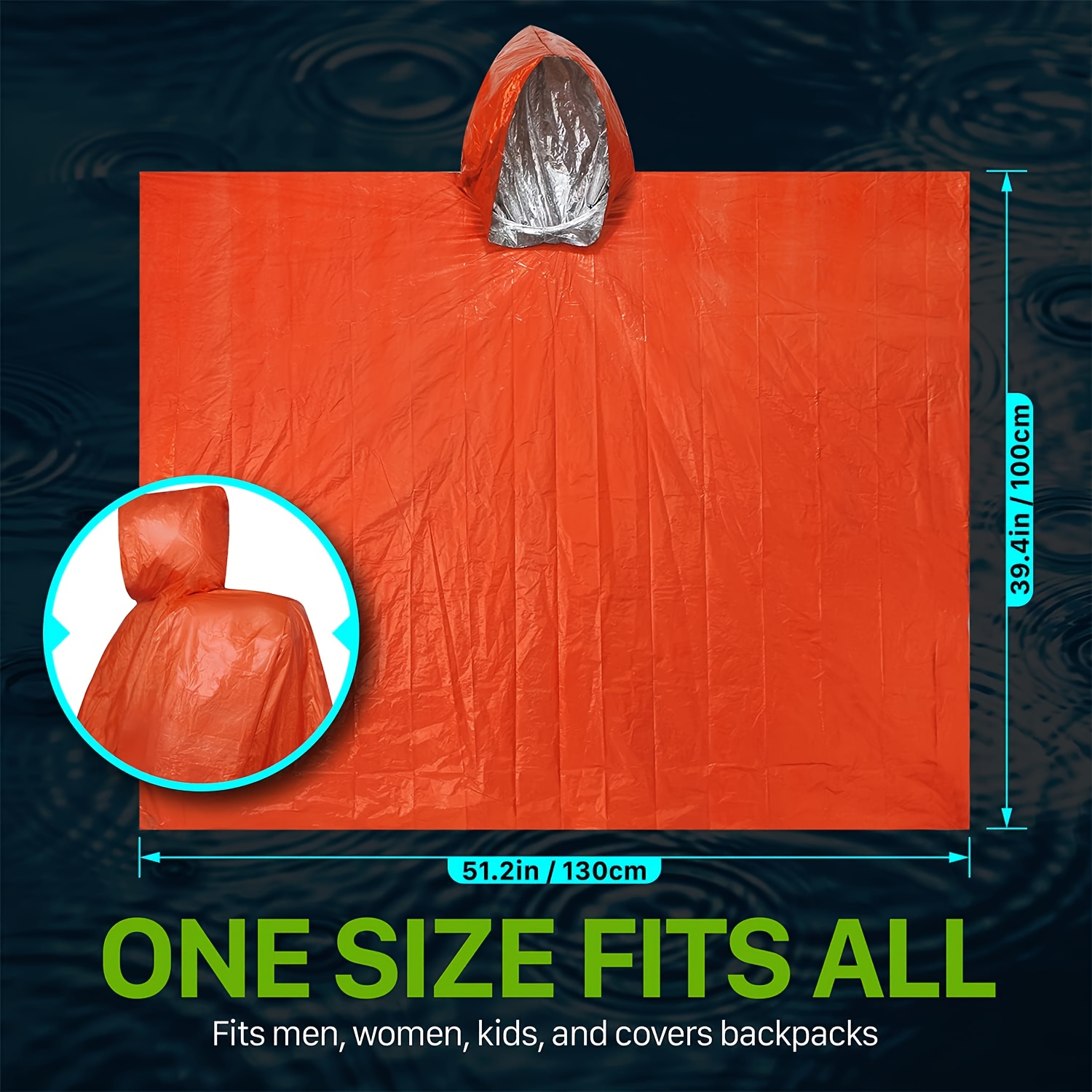 Kit de survie d'urgence 9 pièc - Emergency Poncho Rain avis et prix