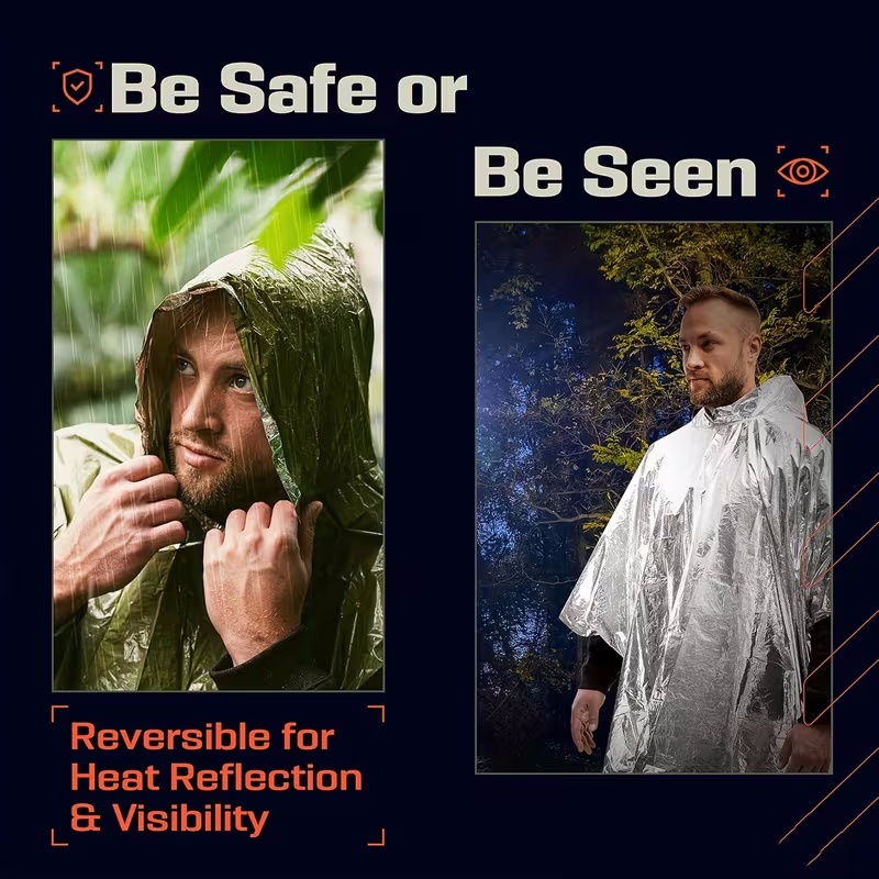 Ensemble de 4 pièces de poncho - Survival Blanket Reflective avis et prix