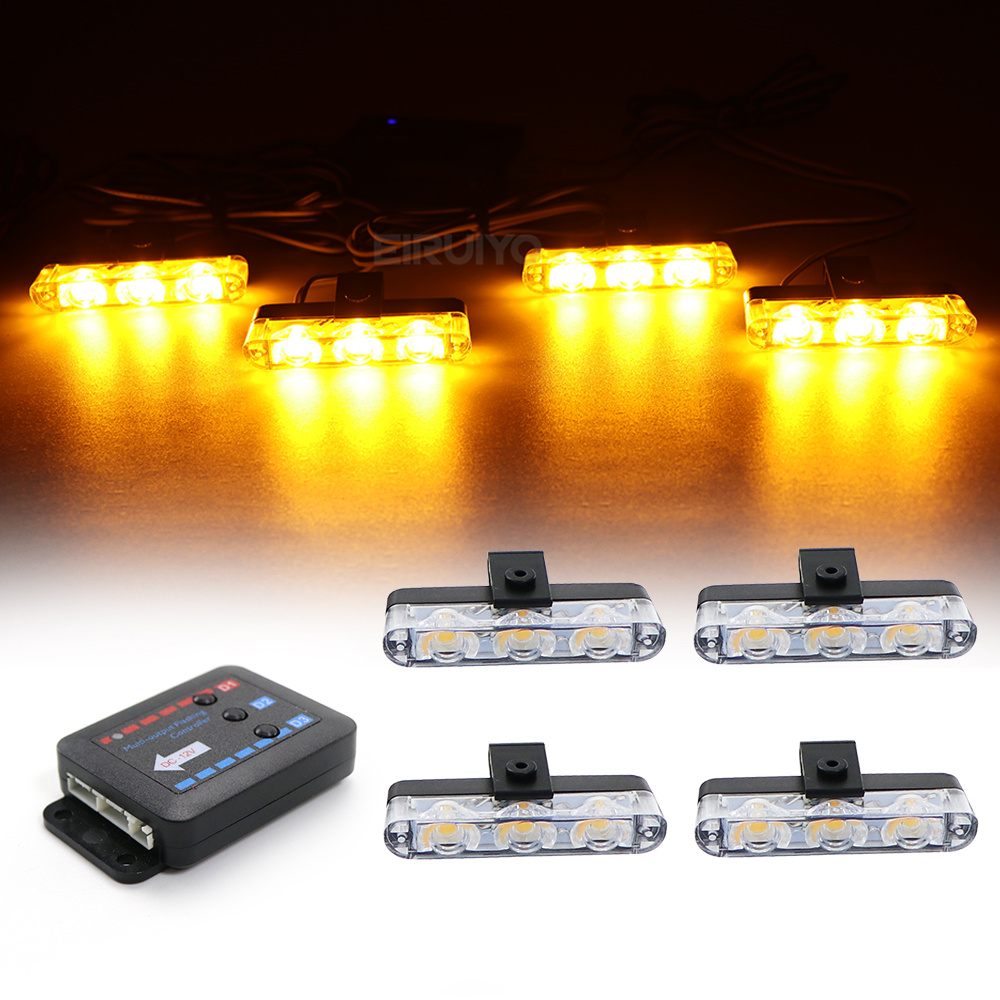 4x 3 LED Grill Car LED Strobe  - Sos Light Strobe avis et prix